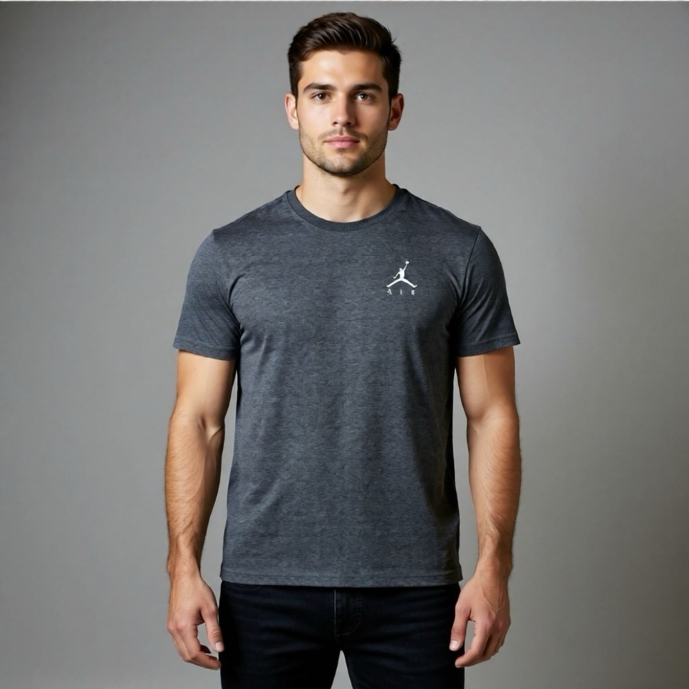 Nike Air Jordan Jumpman Gray T-Shirt Mens Size XL Active Gym Train Casual - Picture 1 of 8